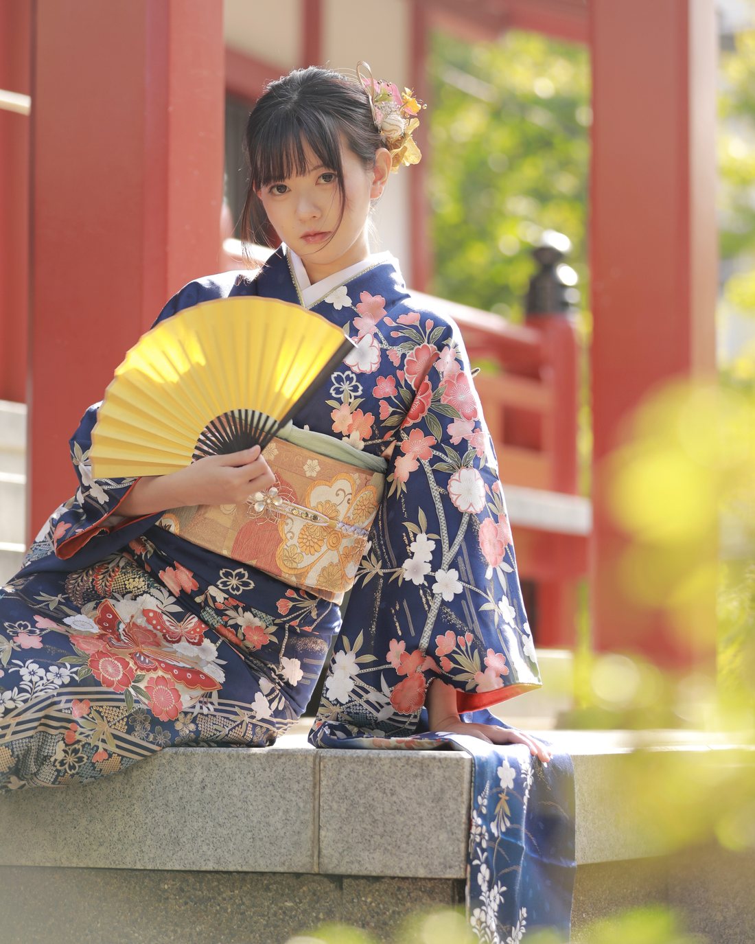 振袖和服の細部・扇子