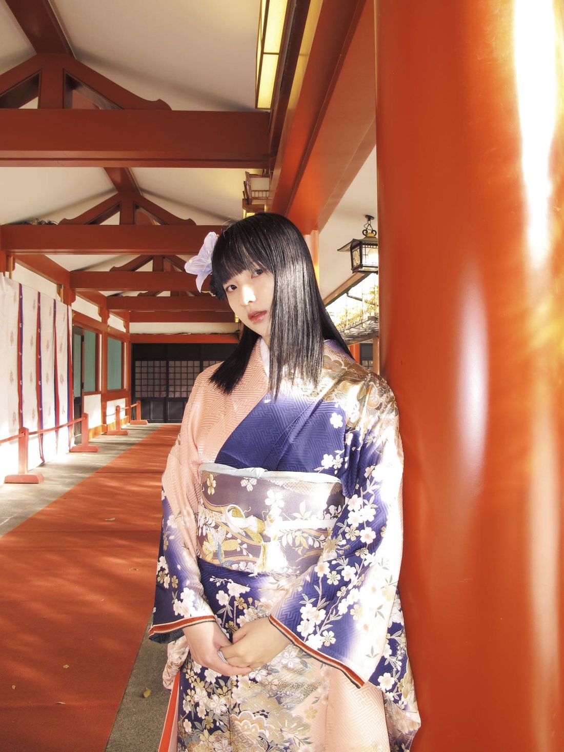 淡紫訪問著・金襴腰帶